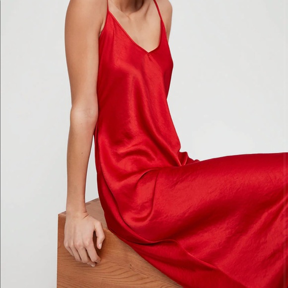 Aritzia Wilfred Christine Dress, Red Goji Berry, XS - Picture 2 of 7